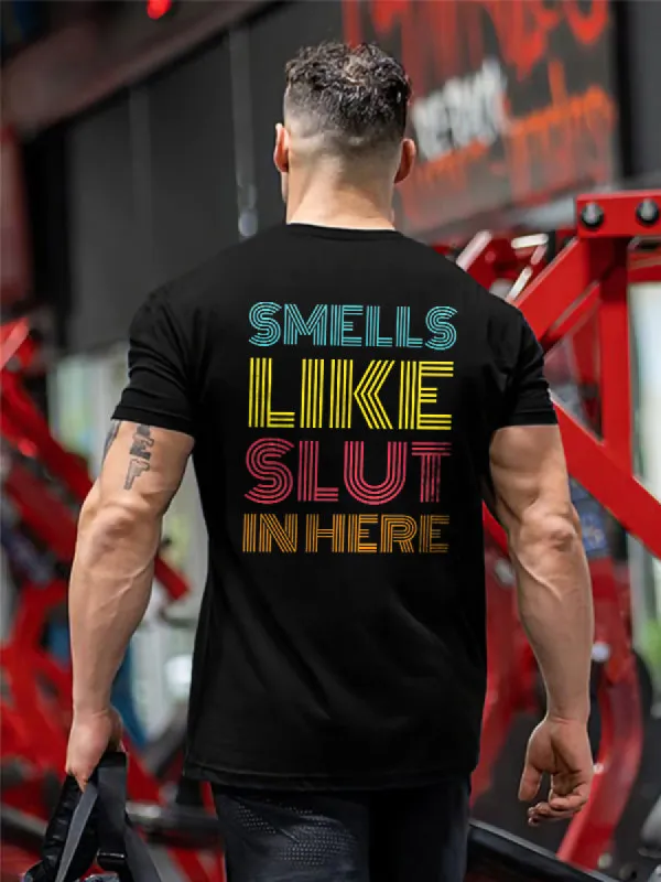 Smells Like Slut In Here Print Men's T-shirt sold by Polyalien