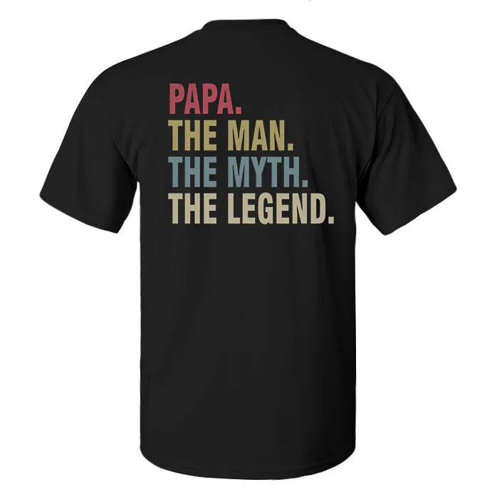 Papa. The Man. The Myth. The Legend Print Men's T-shirt sold by Polyalien product image thumbnail 2