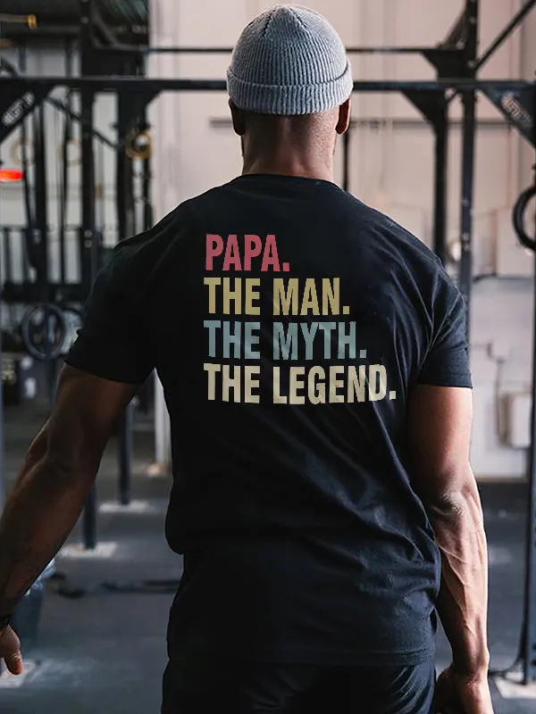 Papa. The Man. The Myth. The Legend Print Men's T-shirt sold by Polyalien