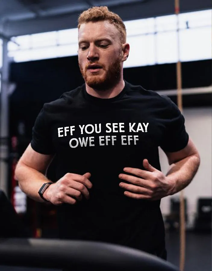 Eff You See Kay Owe Eff Eff Print Men's T-shirt sold by Polyalien