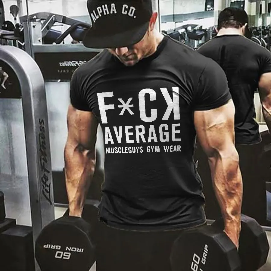 F*cx Average Muscleguys Gym Wear Print Men's T-shirt sold by Polyalien