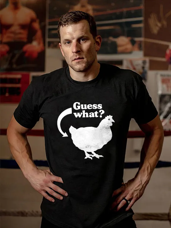 Guess What? Print Men's T-shirt sold by Polyalien