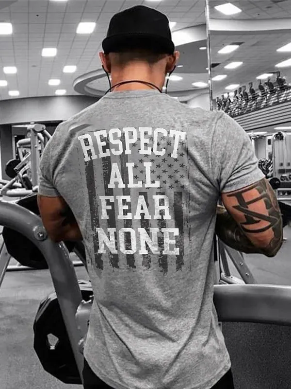Respect All Fear None Printed Men's T-shirt sold by Polyalien