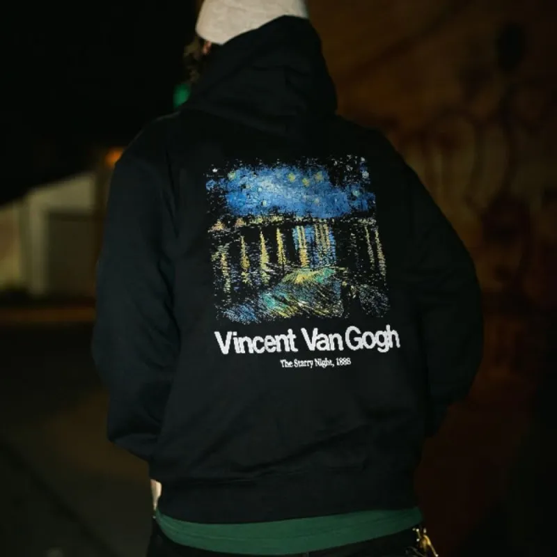 Vincent Van Gogh The Starry Night Printed Men's Hoodie sold by Polyalien