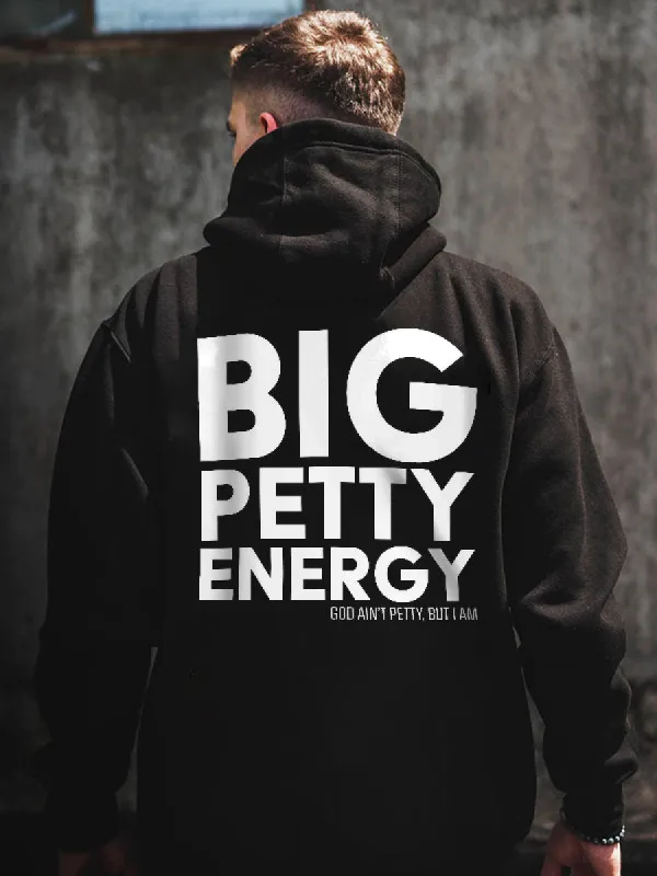 Big Petty Energy Printed Men's Hoodie sold by Polyalien