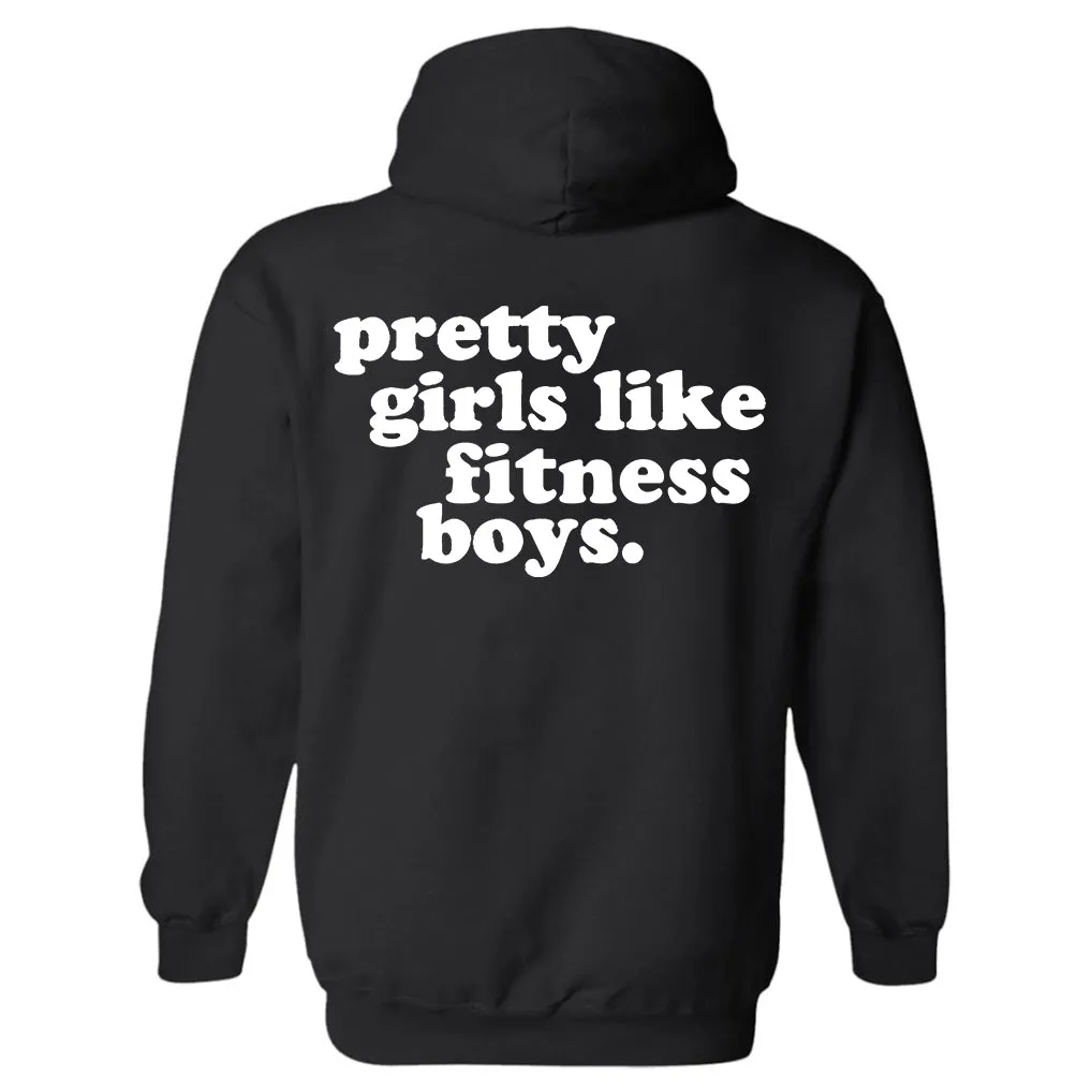Pretty Girls Like Fitness Boys Printed Men's Hoodie sold by Polyalien product image thumbnail 2