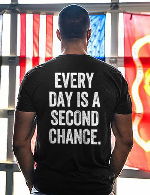 Every Day Is A Second Chance Printed Men's T-shirt sold by Polyalien
