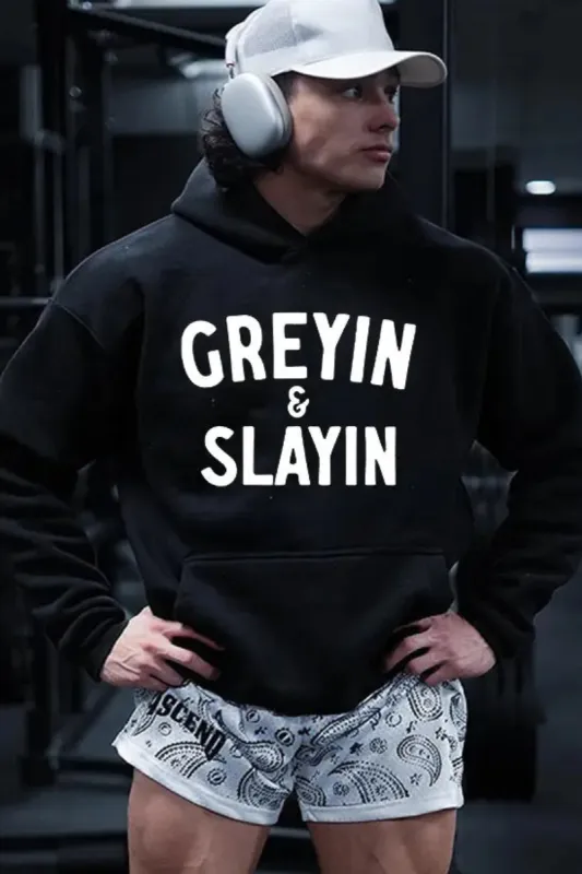 Greyin & Slayin Printed Men's Hoodie made by Polyalien