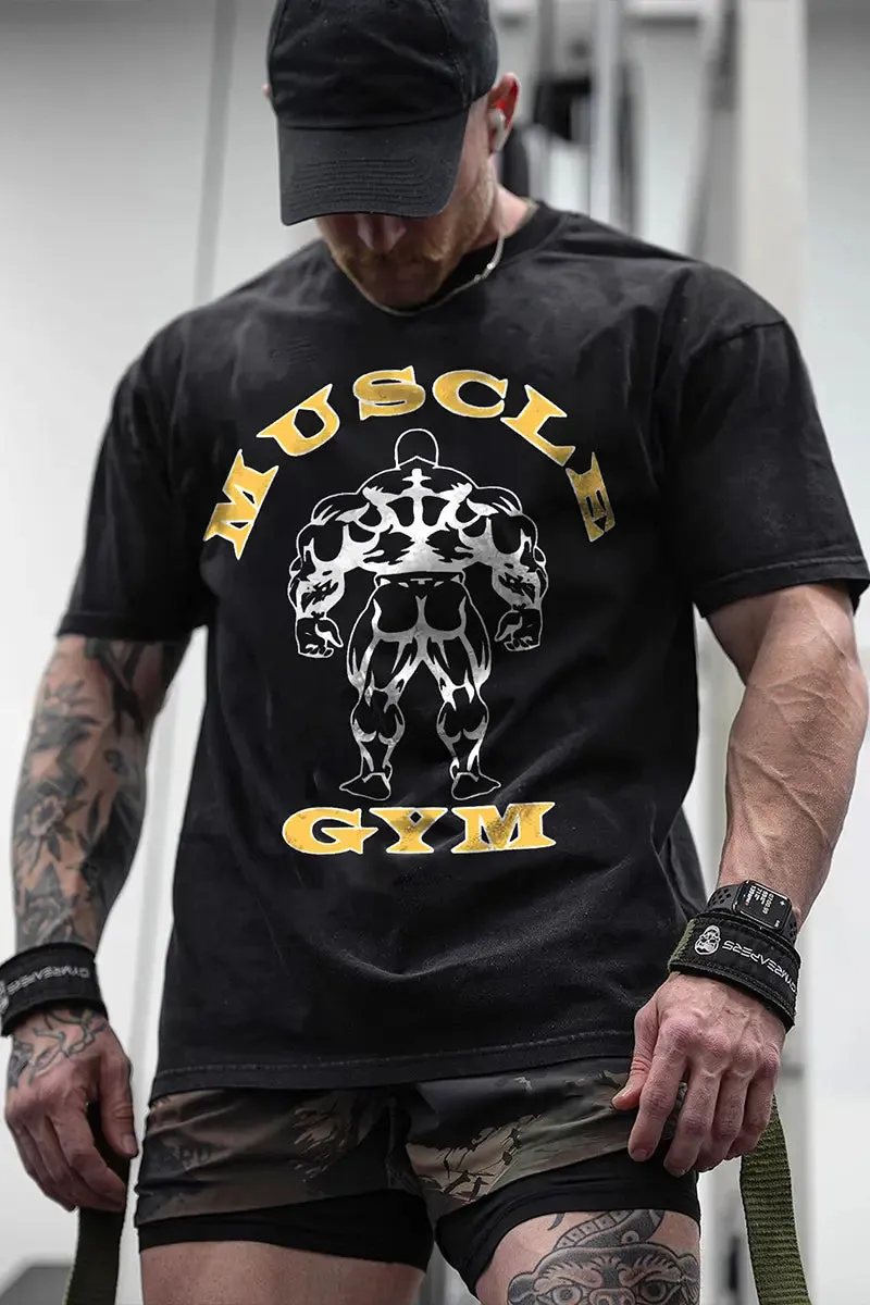 Muscle Gym Printed Men's T-shirt sold by Polyalien