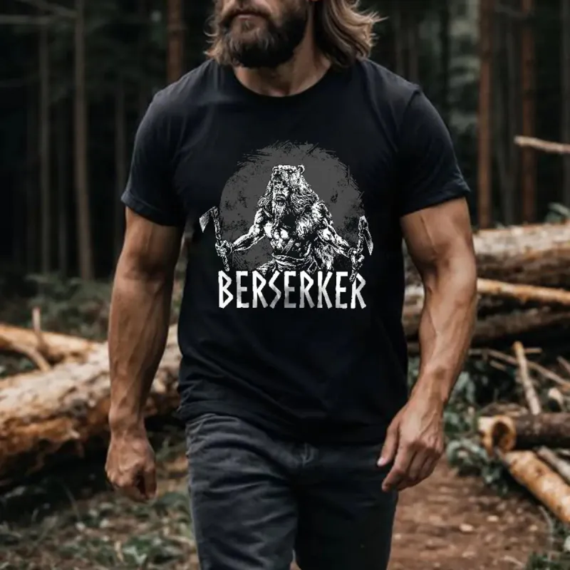 Viking Berserker Printed Men's T-shirt made by Polyalien