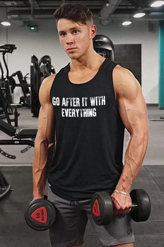 Go After It With Everything Printed Men's Vest sold by Polyalien