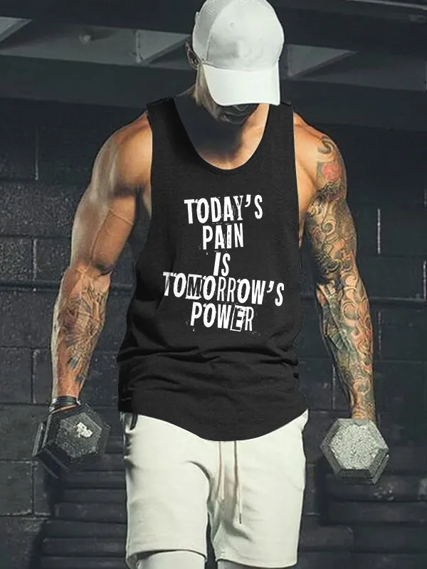 Today's Pain Is Tomorrow's Power Printed Men's Vest sold by Polyalien