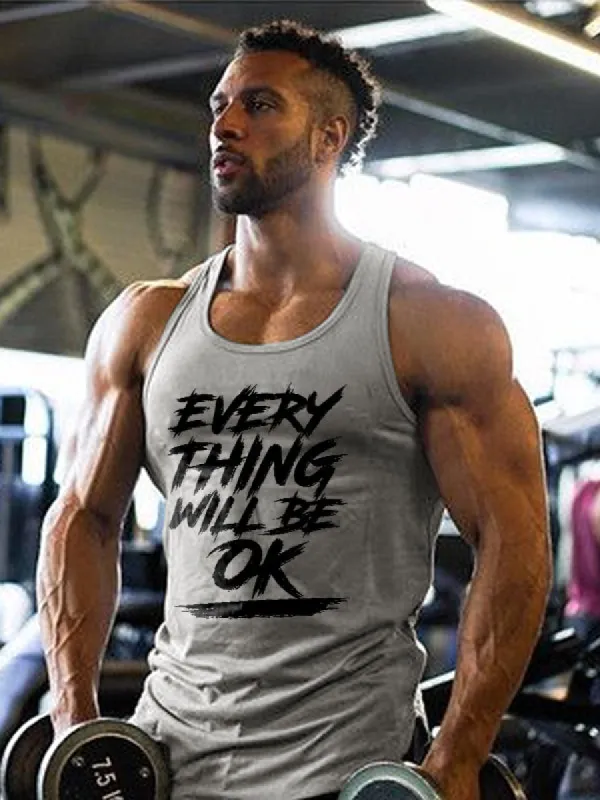 Every Thing Will Be Ok Printed Men's Vest sold by Polyalien