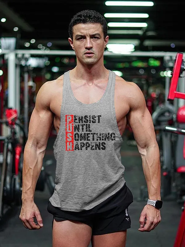 Persist Until Something Happens Printed Men's Vest sold by Polyalien