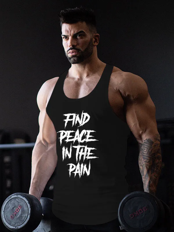 Find Peace In The Pain Printed Men's Vest sold by Polyalien
