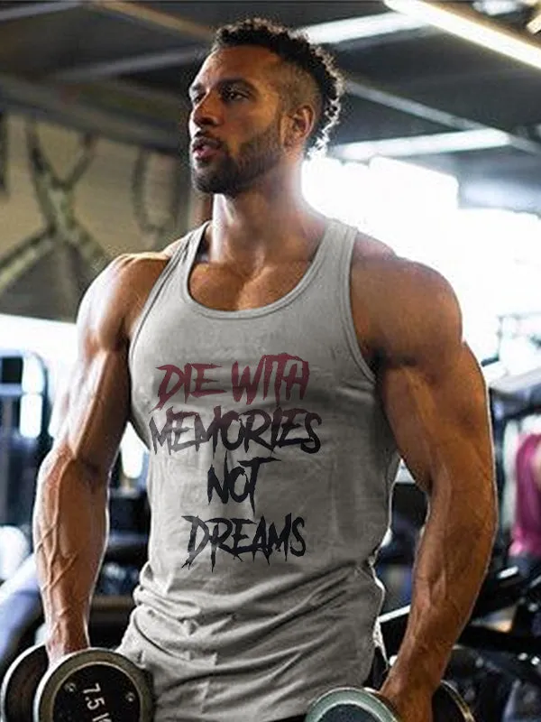 Die With Memories Not Dreams Printed Men's Vest sold by Polyalien