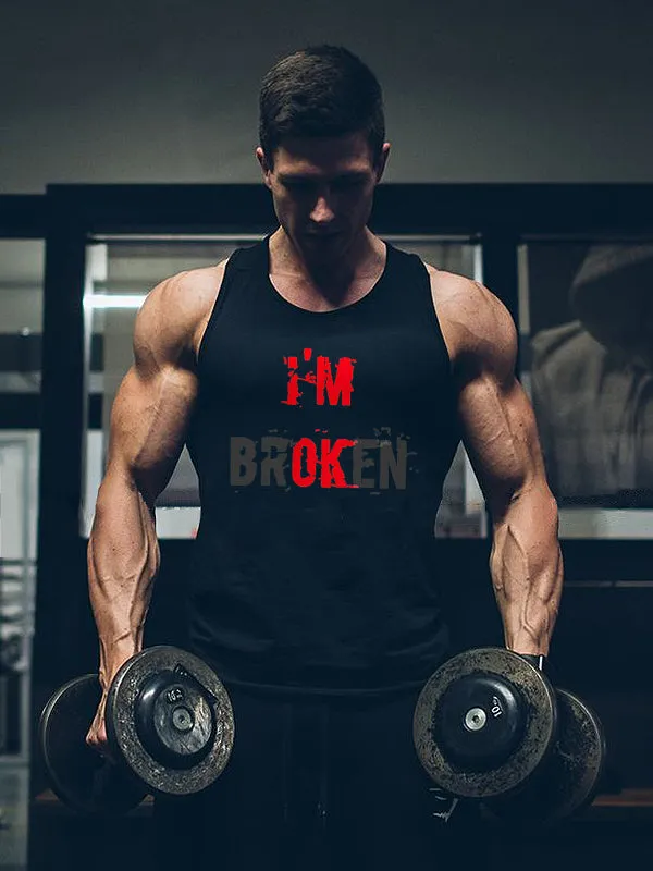 I'm Broken Printed Men's Vest sold by Polyalien