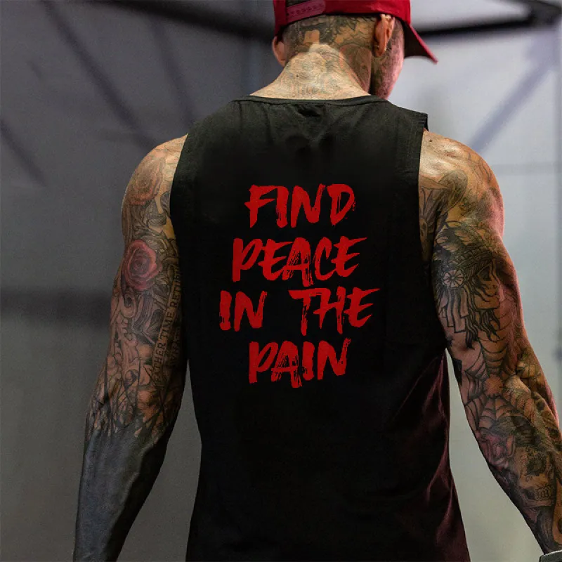 Find Peace In The Pain Printed Men's Vest sold by Polyalien