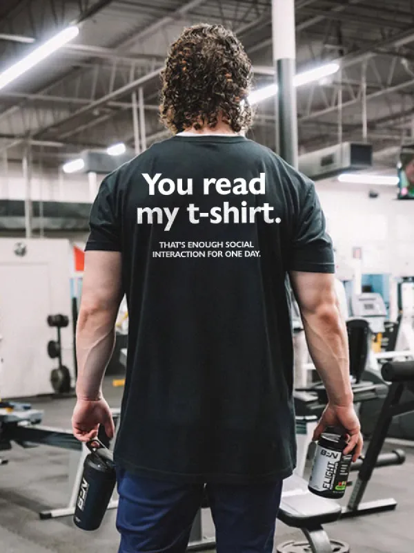 That's Enough Social Interaction For One Day Printed Men's T-shirt sold by Polyalien