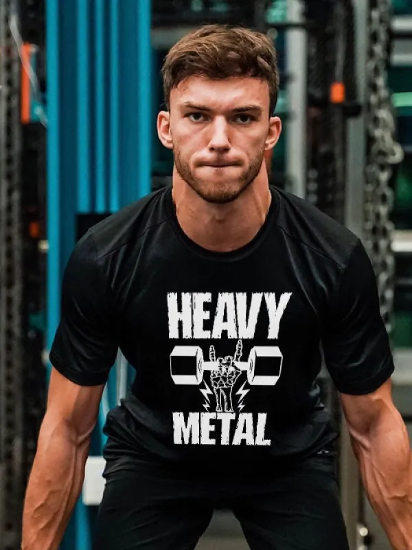 Heavy Metal Print Men's T-shirt made by Polyalien