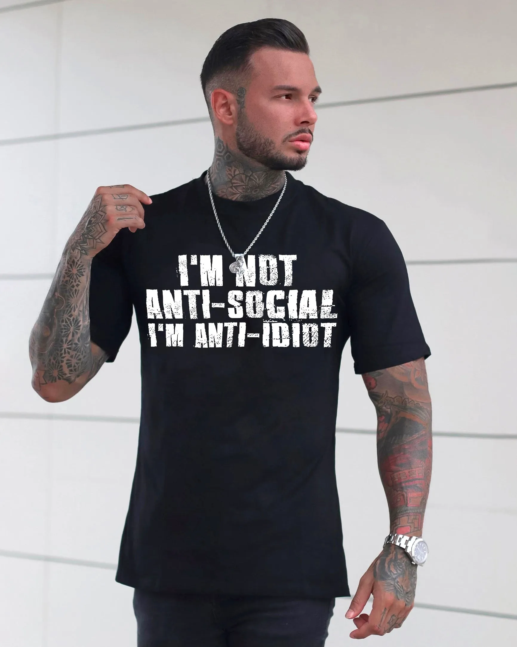 I‘m Not Printed Men's T-shirt sold by Polyalien product image thumbnail 2