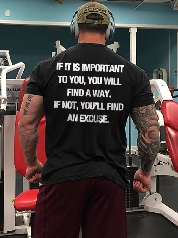 If It Is Important To You, You Will Find A Way Printed Men's T-shirt sold by Polyalien