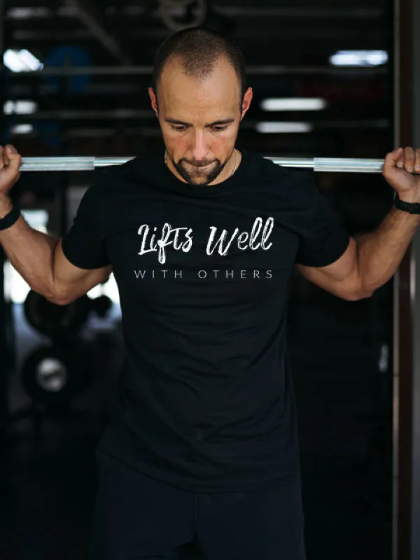 Lifts Well With Others Printed Men's T-shirt sold by Polyalien