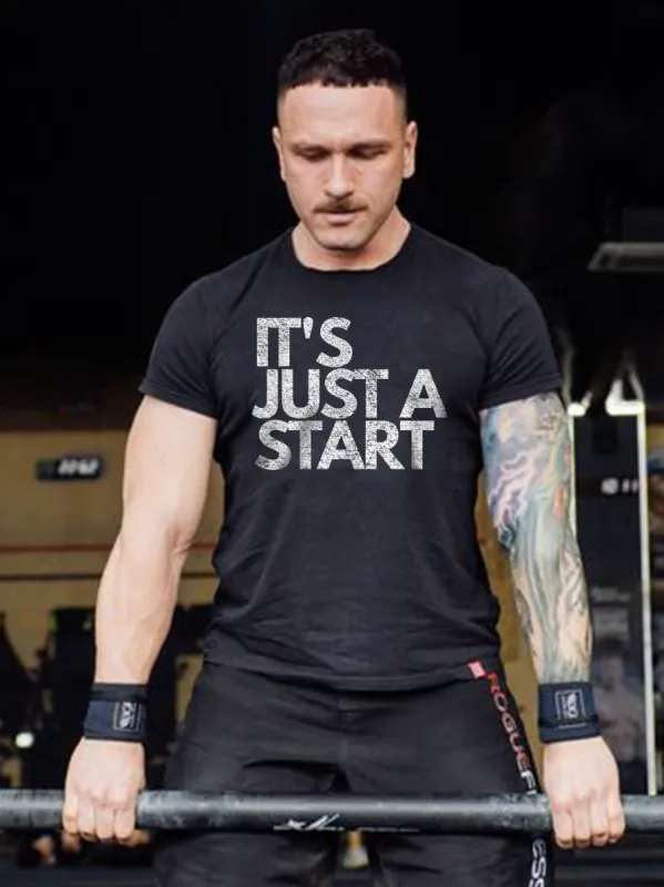 It's Just A Start Printed Men's T-shirt sold by Polyalien