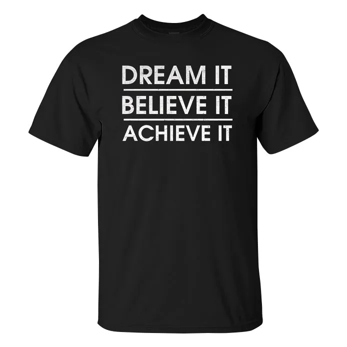 Dream It Believe It Achieve It Printed Men's T-shirt sold by Polyalien product image thumbnail 2