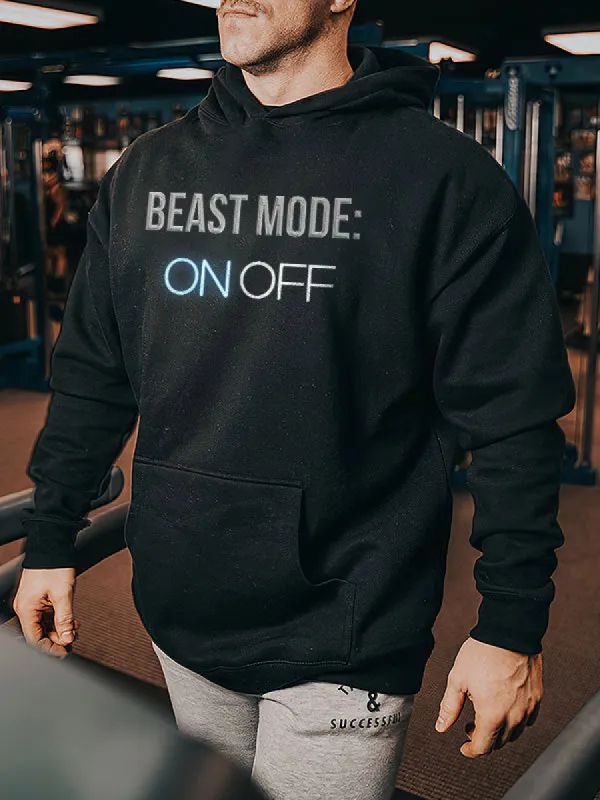 Beast Moode: On Off Printed Men's Hoodie sold by Polyalien