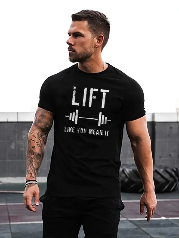 Lift Like You Mean It Printed Men's T-shirt sold by Polyalien