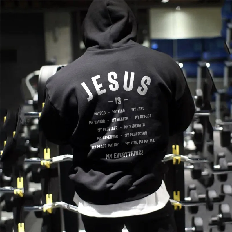 Jesus Is My God Printed Men's Hoodie sold by Polyalien