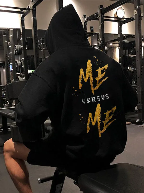 Me Versus Me Printed Men's Hoodie made by Polyalien