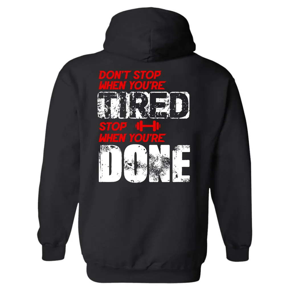 Don't Stop When You're Tired Stop When You're Done Printed Men's Hoodie sold by Polyalien product image thumbnail 2