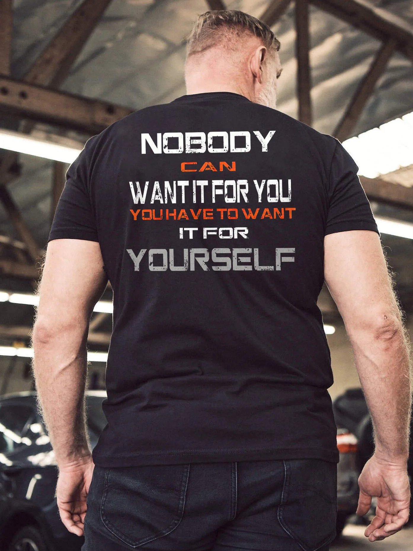 Nobody Can Want It For You You Have To Want It For Yourself Printed Men's T-shirt sold by Polyalien product image thumbnail 2