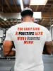 You Can't Live A Positive Life With A Negative Mind Printed Men's T-shirt sold by Polyalien