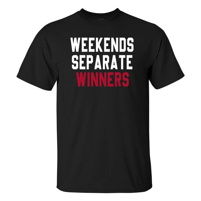 Weekends Separate Winners Printed Men's T-shirt sold by Polyalien product image thumbnail 3