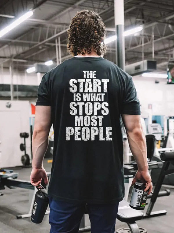 The Start Is What Stops Most People Printed Men's T-shirt sold by Polyalien