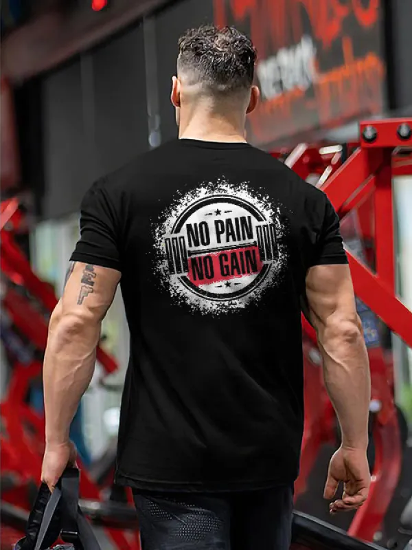 No Pain No Gain Printed Men's T-shirt sold by Polyalien