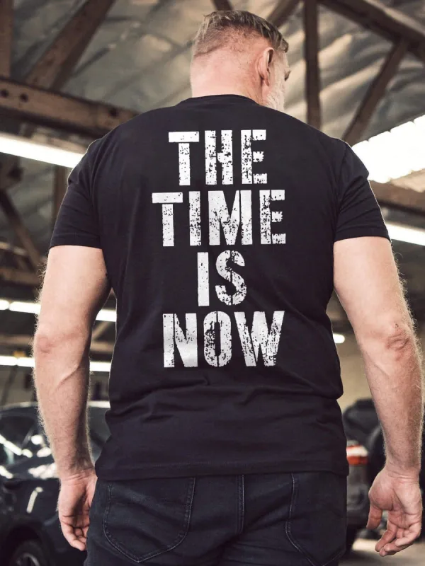 The Time Is Now Printed T-shirt sold by Polyalien