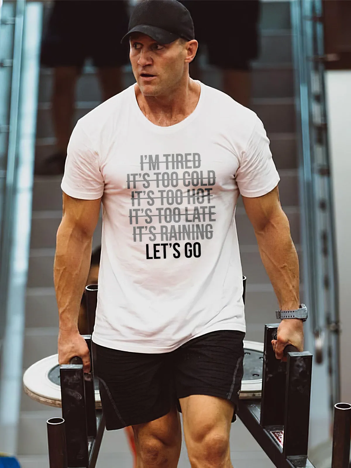 Let's Go Printed Casual Men's T-shirt sold by Polyalien