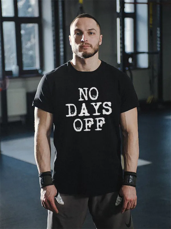 No Days Off Printed T-shirt sold by Polyalien