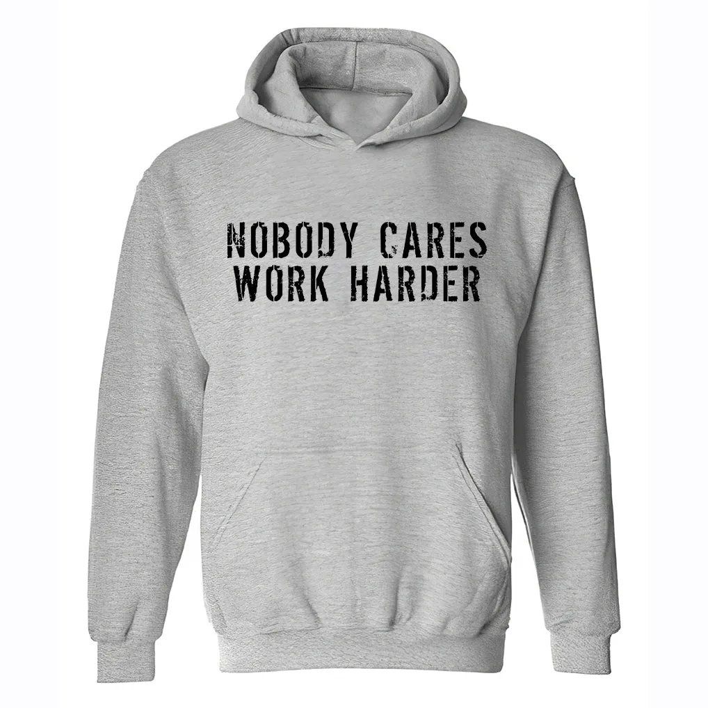 Nobody Cares Work Harder Printed Casual Hoodie sold by Polyalien product image thumbnail 4
