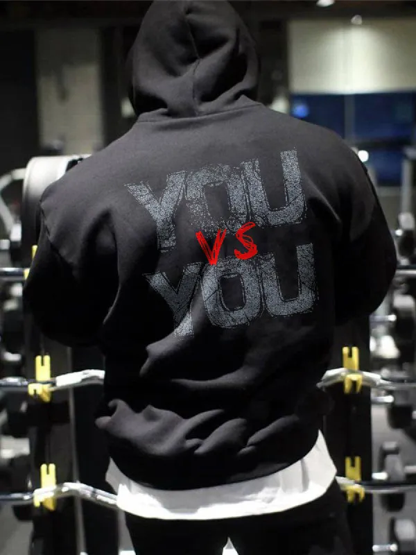 You Vs You Printed Casual Hoodie sold by Polyalien