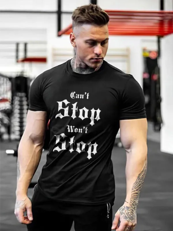 Can't Stop Won't Stop Printed T-shirt sold by Polyalien