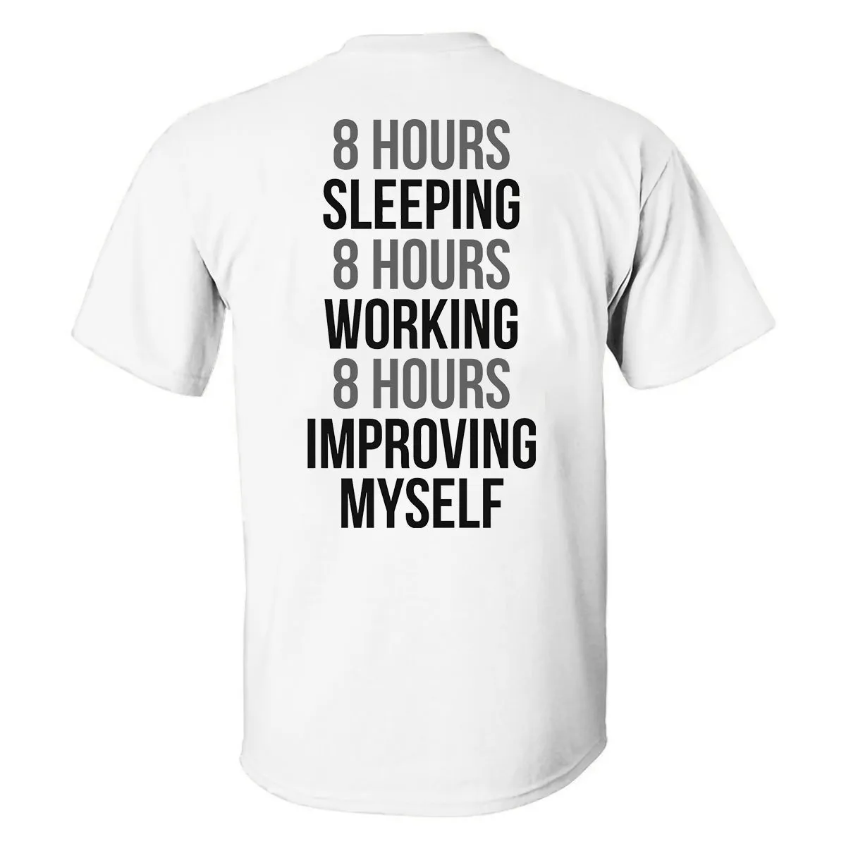 8 Hours Sleeping Printed Casual T-shirt sold by Polyalien product image thumbnail 2