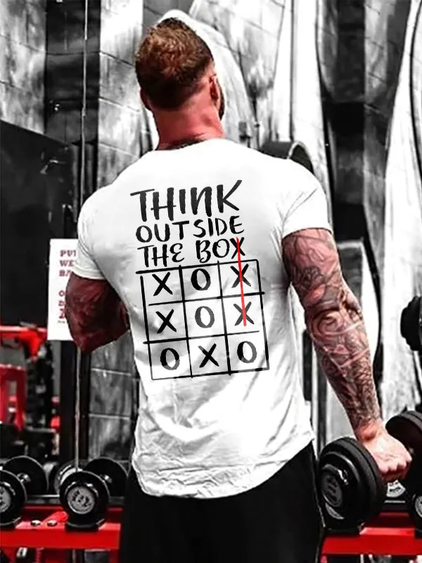Think Outside The Box Printed Men's T-shirt sold by Polyalien