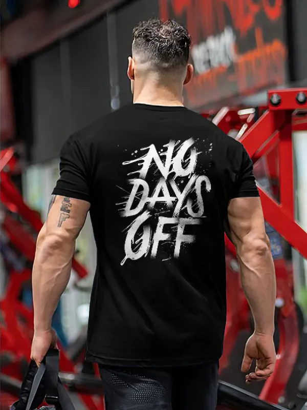 No Days Off Printed Men's T-shirt sold by Polyalien