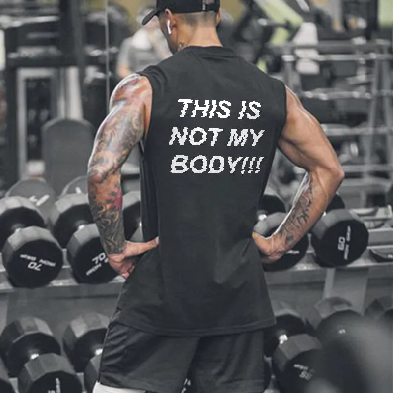 This Is Not My Body Printed Vest sold by Polyalien