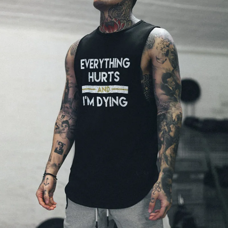 Everything Hurts And I'm Dying Printed Vest sold by Polyalien